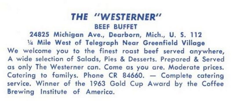 The Westerner - Vintage Postcard (newer photo)